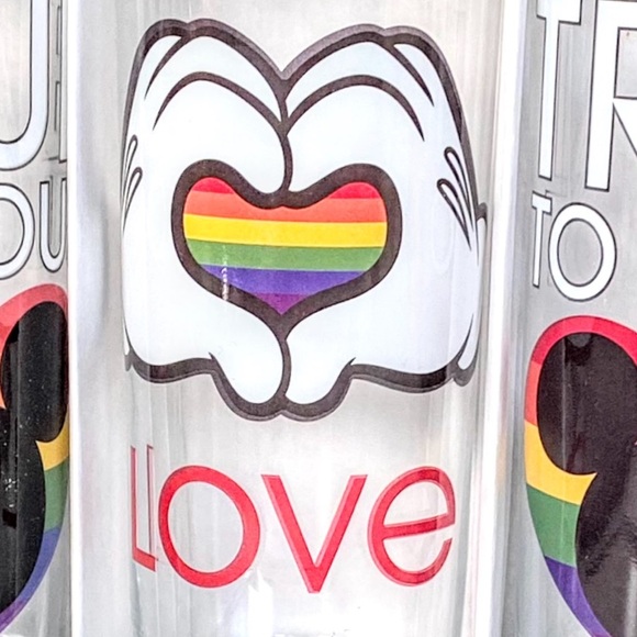 NIB Disney Rainbow Collection Set of 4 Glasses True to Your Heart Pride LGBTQ - Picture 7 of 8